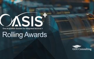 OASIS+ Rolling Awards graphic with GDI Consulting logo, highlighting the latest milestone in GSA’s OASIS+ contract program.